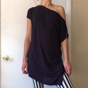 Bishop + Young Black Off Shoulder T-shirt Dress